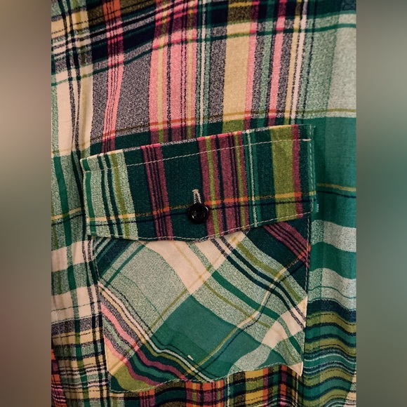Entro Multicolor Plaid Shirt with Sequin Accents - Picture 2 of 6